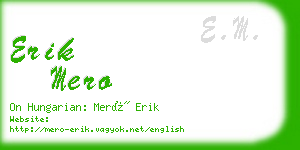 erik mero business card